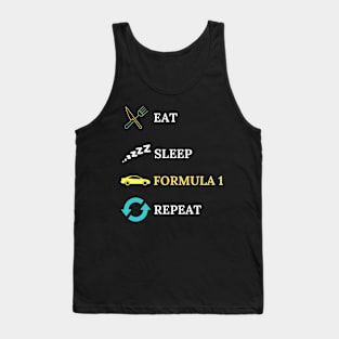 Eat Sleep Formula Repeat - Gift For Driving Car Racing Lover Tank Top